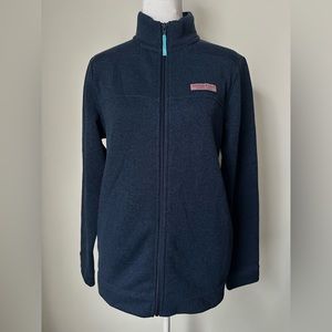 VINEYARD VINES Fleece-Lined Knit Full Zip Midweight Jacket Kids Size XL/18